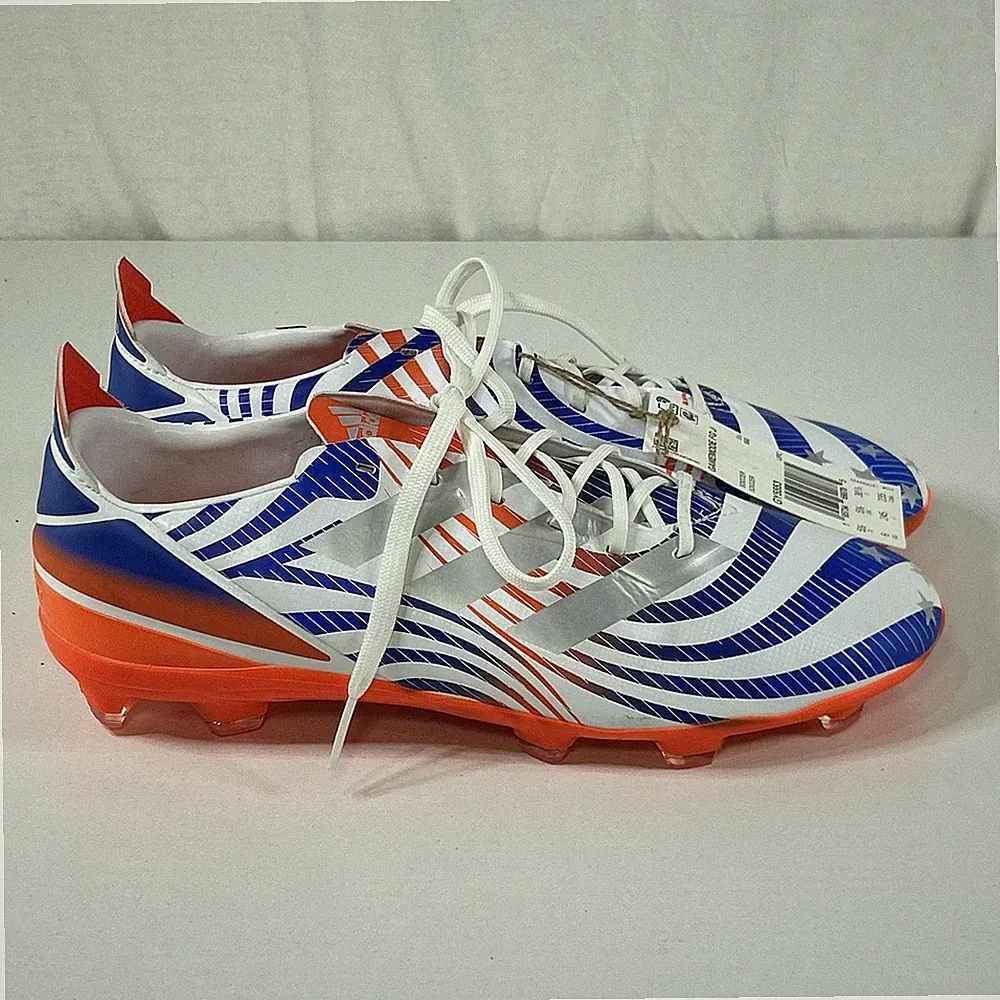 NWT Adidas Gamemode FG White Orange Blue Soccer Cleats Youth Boys Size 6