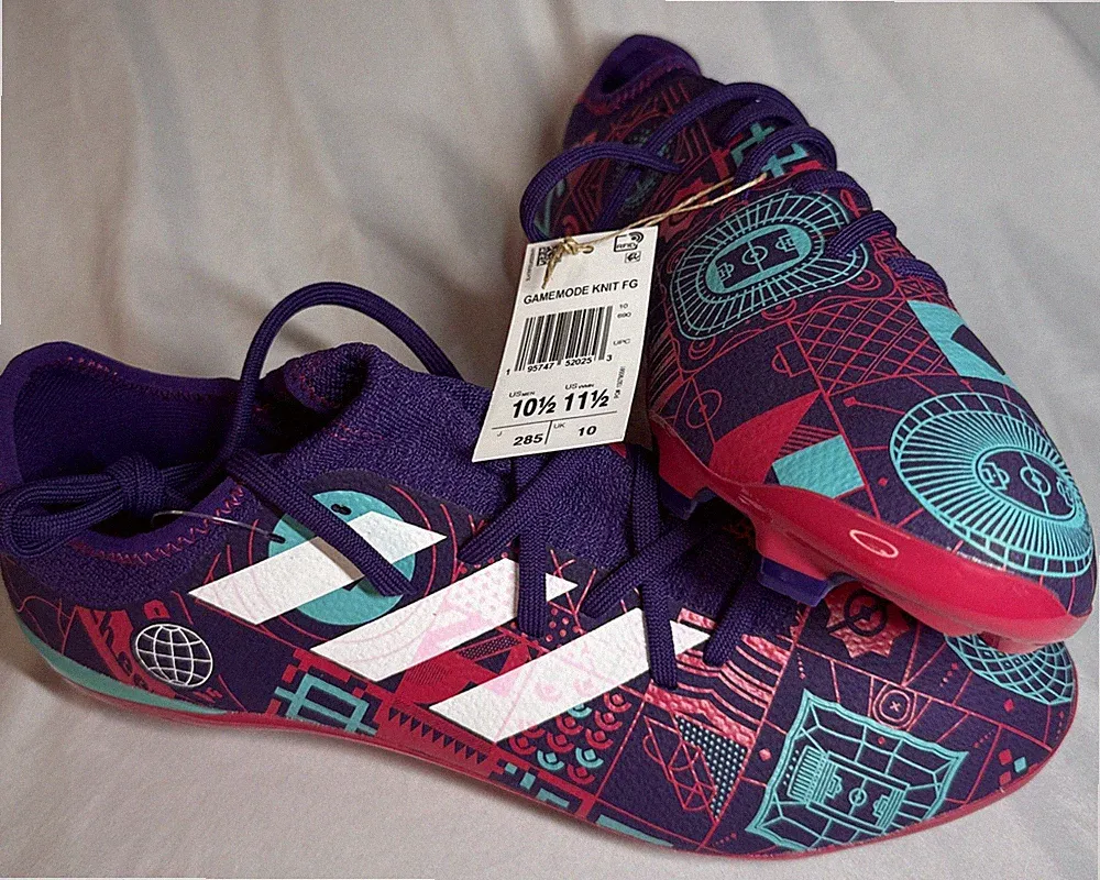 NWT Adidas Gamemode Knit Firm Ground Soccer Cleats Men Size 10.5 Women Size 11.5