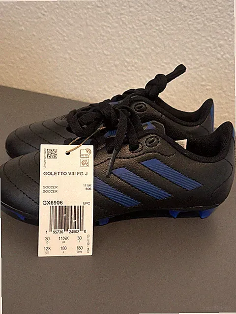 NWT Adidas Goletto VIII FG Kids Soccer Cleats Black/Blue Size 12K