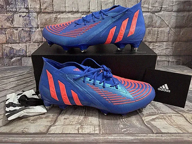NWT Adidas Predator Edge .1 SG Soccer Cleats Men's Size 9.5 Blue H02965