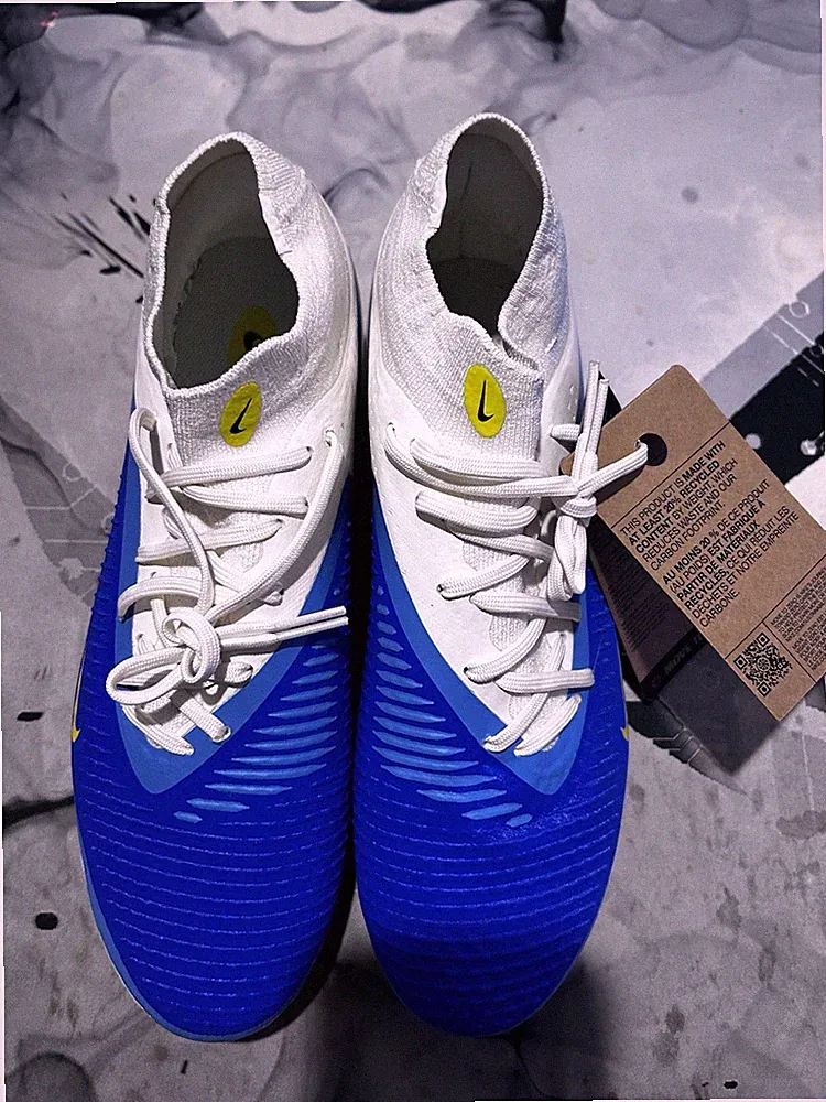 🔥NWT🔥Nike Phantom 6 HighAcademy LV8 HQ2279-400 Men Sz 8 Blue Soccer Cleats