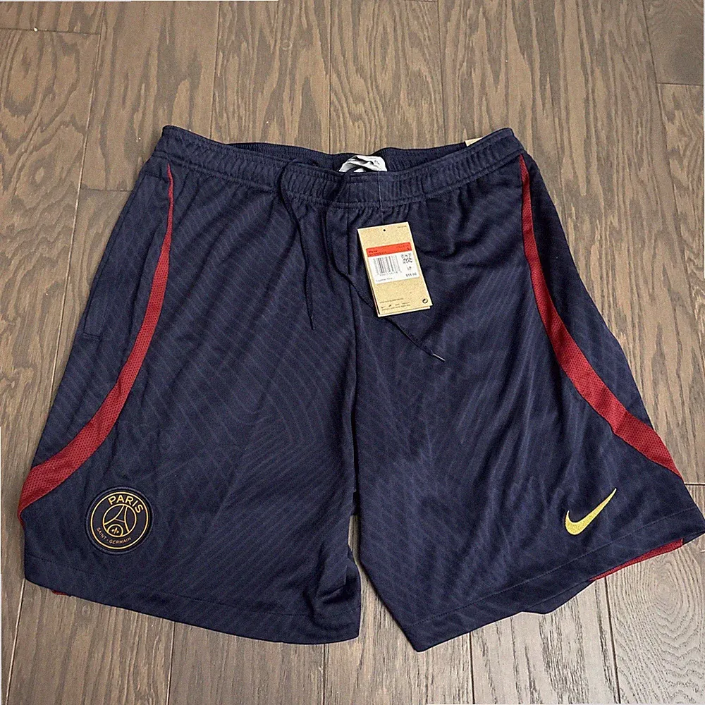 NWT PSG Paris Saint-Germain Strike Men Dri-FIT Knit Soccer Shorts Slim Large $55