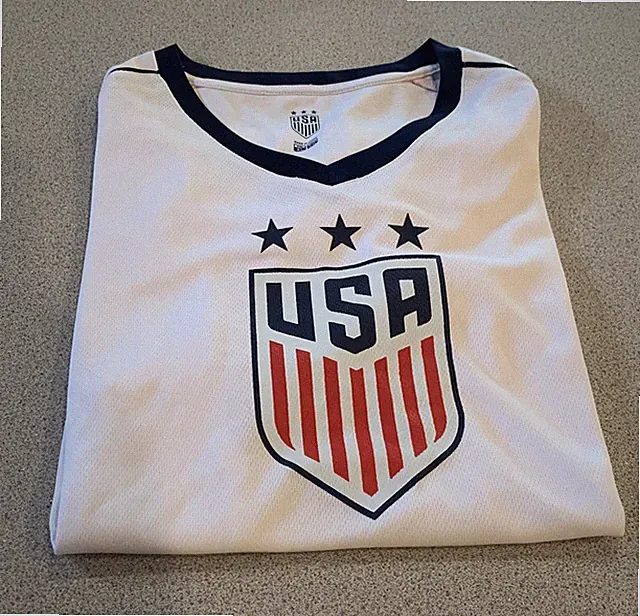 NWT USA Womens Soccer SS Jersey Shirt Women’s Size Medium Olympics White D11