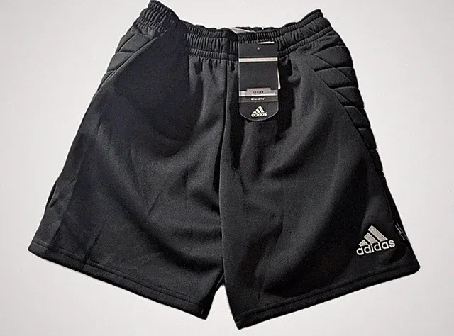 NWT Y2K Adidas GK Padded Goalkeeper Shorts S Black Vintage Soccer Climalite