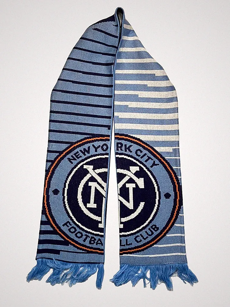 NYCFC NEW YORK CITY FC Blue Warm MLS SOCCER SCARF Team Fan Winter Match Gear