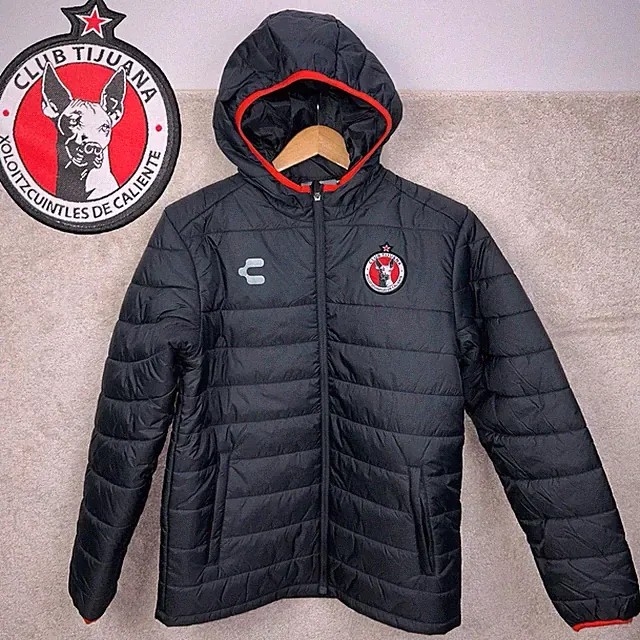 Official CHARLY Club Tijuana Xolos Mexico Hooded Puffer Training Football Jacket