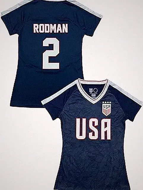 Official Licensed USA Soccer Trinity Rodman #2 Jersey Womens Navy