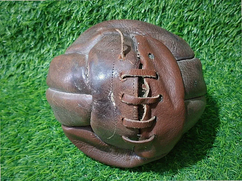 Old leather soccer ball 1930