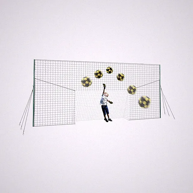 Open Goaaal 3-in-1 Soccer Training Rebounder - Soccer Goal for Volley, Passin...