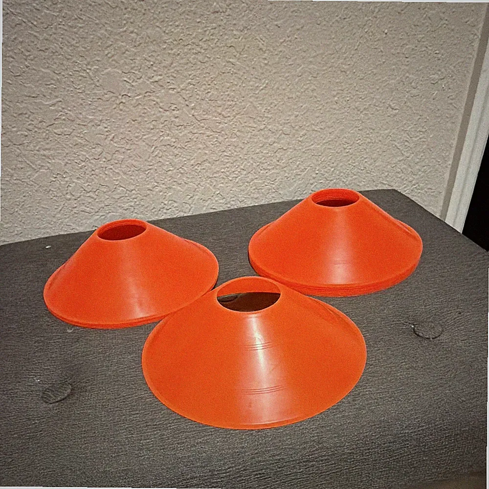 Orange Soccer Agility Training Cones LOT OF 13 Stackable Plastic Indoor/Outdoor