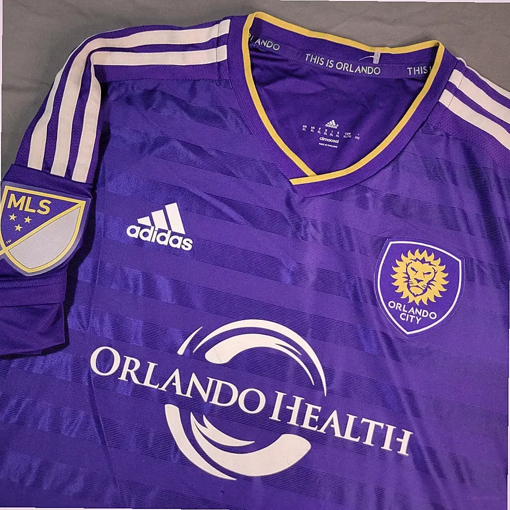 Orlando City Health Adidas Jersey Men's XL Purple Major League Soccer MLS SS