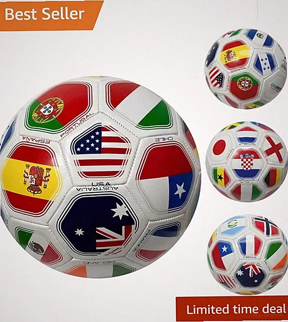 Outdoor Soccer Ball Size 5 - Durable PVC with Textured Grip for Performance