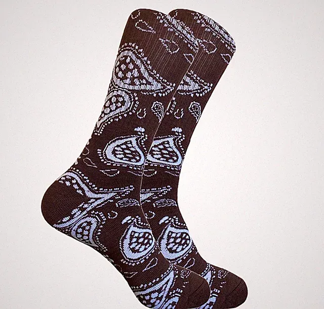 Paisley Bandana Athletic Sports Cushioned Unisex everyday Cushion Crew Socks