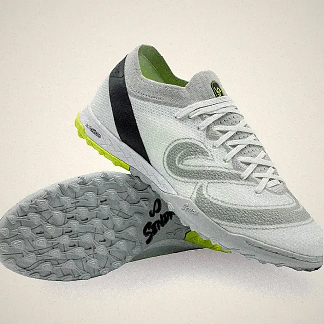 Pampa Turf Soccer Shoes, Men's Size 10 / Women's Size 11, White/Grey/Lime