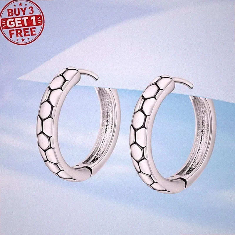 PANDACH Sterling Silver Soccer Ball Huggie Hoop Earrings, Sporty Hoops for Women