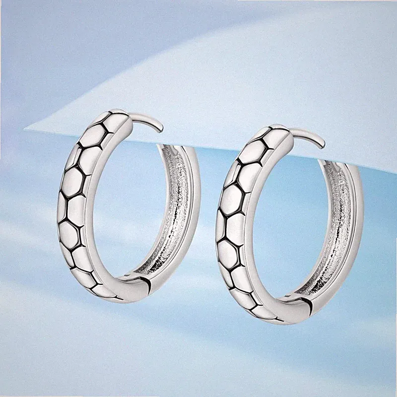 PANDACH Sterling Silver Soccer Ball Huggie Hoop Earrings, Sporty Hoops for Women