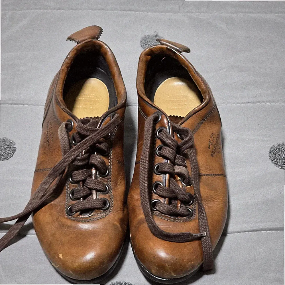 Pantofola D'Oro Brown Leather Sneakers Soccer Shoes 38 EU / 6M 7.5W US Italy