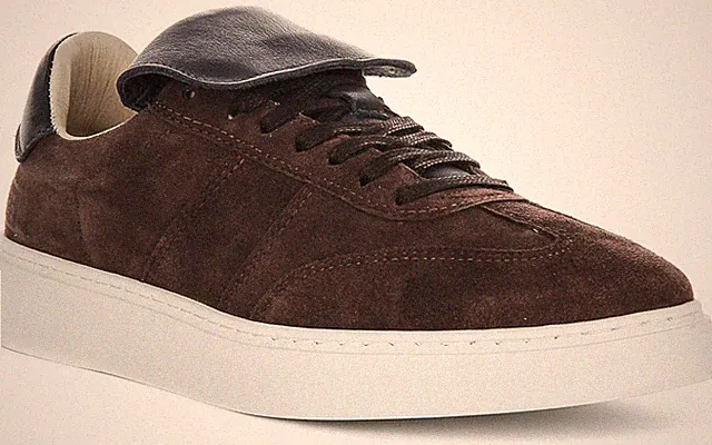 Pantofola D'Oro Forte Low Football Inspired Mens Trainer Brown Blue US 8 - 12