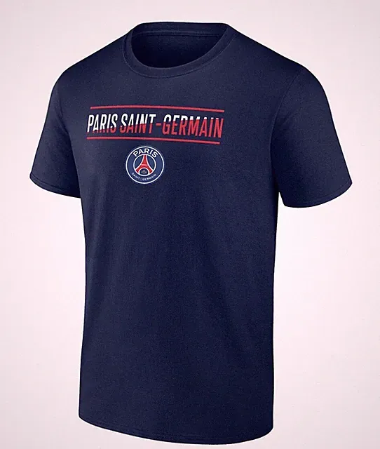 Paris Saint-Germain PSG Fanatics T-Shirt Men's Large Navy Blue Soccer Tee New