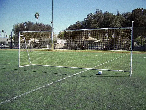 PASS 18.5 X 6.5 Ft. Regulation Youth Steel Soccer Goal. Heavy Duty Frame + Net