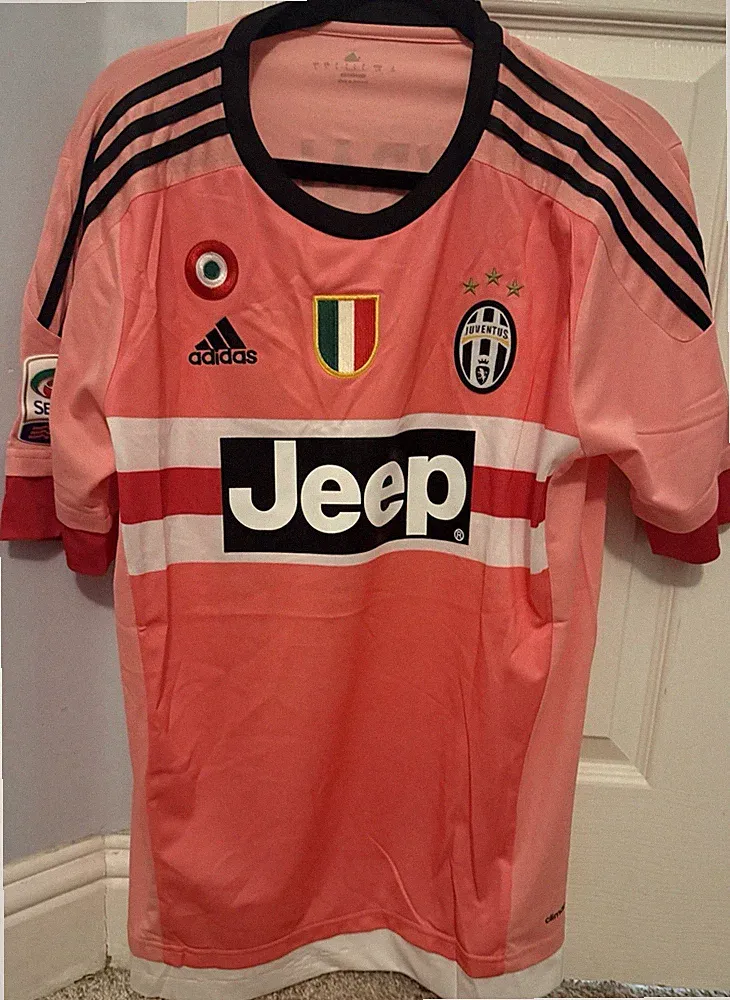 Paulo Dybala #10 Juventus 2015/16 Third Pink Soccer Jersey Men's L