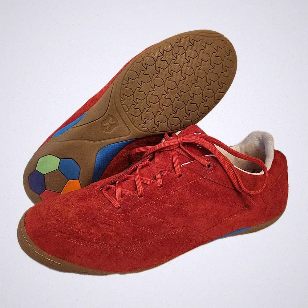 Pele Radium Indoor Red Suede Men’s 11.5 Soccer Edgefish Futball Trainers Shoes