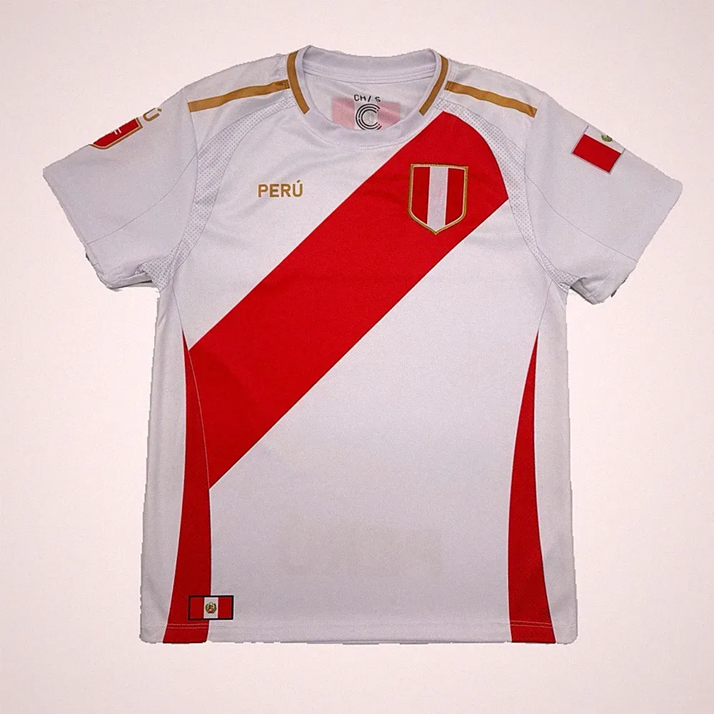 Peru soccer jersey Unisex White color