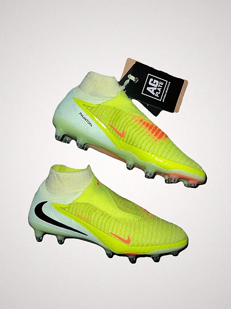 Phantom 6 High Elite AG Soccer Cleats Crimson Limelight Mens Size 5