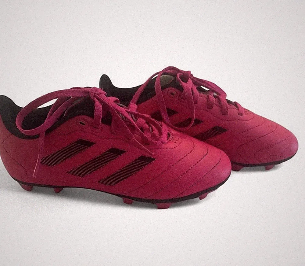 Pink Adidas Girls Soccer Cleats Size 2 Kids Excellent Condition