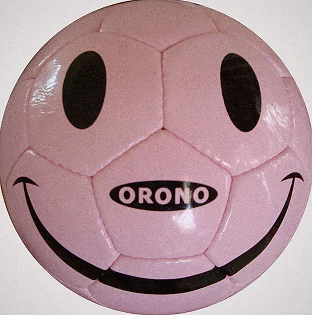 PINK SMILE HAPPY FACE SOCCER BALL SIZE 5 Football