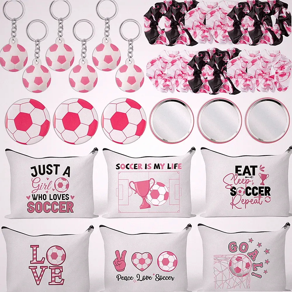 Pink Soccer Party Favors - 30pcs Pink Soccer Gifts for Team Girls Sports with...