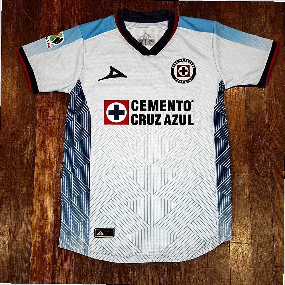Pirma Cruz Azul Away 23-24 Men's Soccer Jersey Sky Blue-Navy
