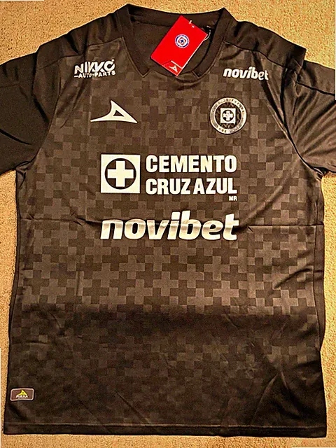 Pirma Cruz Azul Black Soccer Jersey Shirt "Cemento Cruz Azul" Novibet (Size XL)