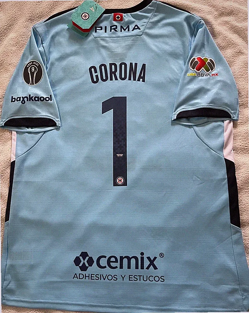 PIRMA CRUZ AZUL JERSEY BLUE PORTERO 25/26 AUTHENTIC HOMENAJE A CORONA DESPEDIDA