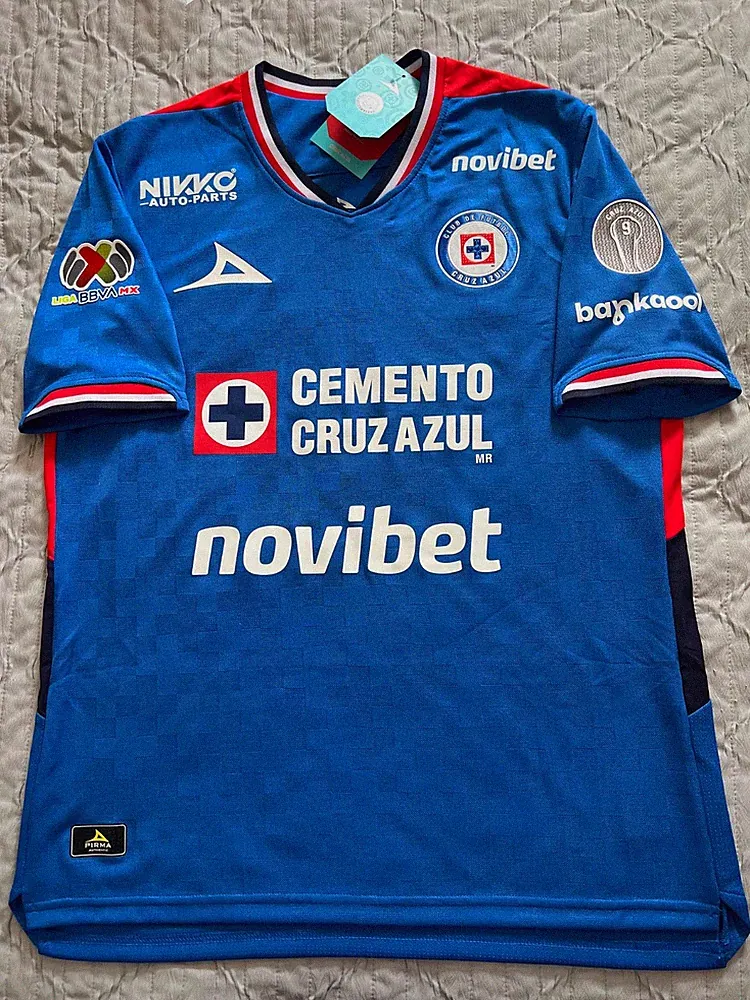 PIRMA CRUZ AZUL MEN'S JERSEY 25/26 LOCAL PARCHE 9 COPAS Y LIGA BBVA MX ORIGINAL