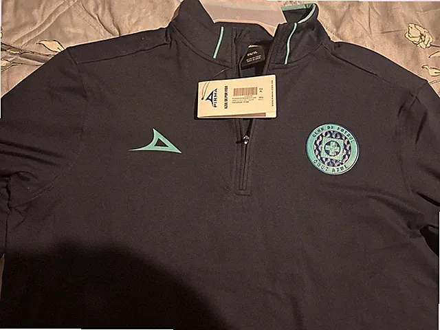 Pirma Cruz Azul Men's L Navy Blue Aqua Soccer Jacket
