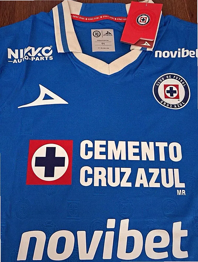 Pirma Cruz Azul Soccer Jersey Shirt Blue/White Cemento Cruz Azul Novibet L