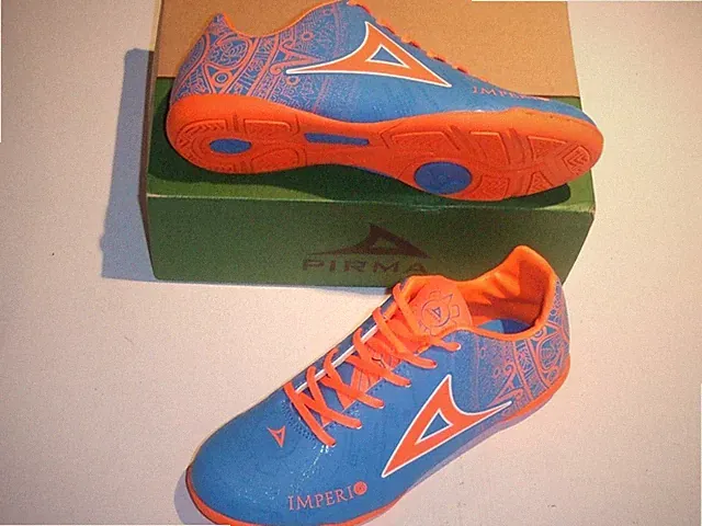 PIRMA Indoor Soccer Shoes / Cleats IMPERIO Style 578 Blue/Orange Neon US 6 NIB