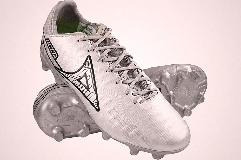 Pirma Men's Soccer Cleats Firm Ground Skin Gamer 3046 Color Silver/Black