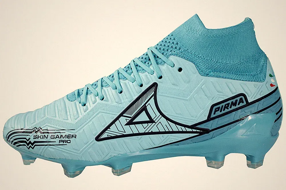 Pirma Men's Soccer Cleats Firm Ground Skin Gamer Pro 3030 Color Blue