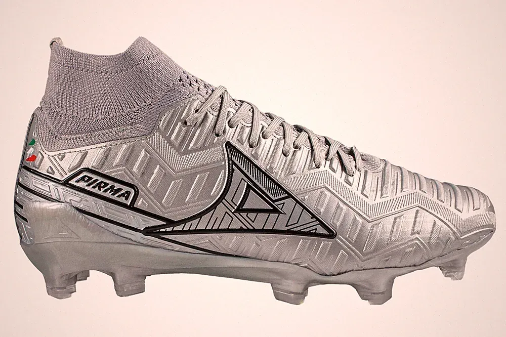 Pirma Men's Soccer Cleats Firm Ground Skin Gamer Pro 3030 Color Silver/Black