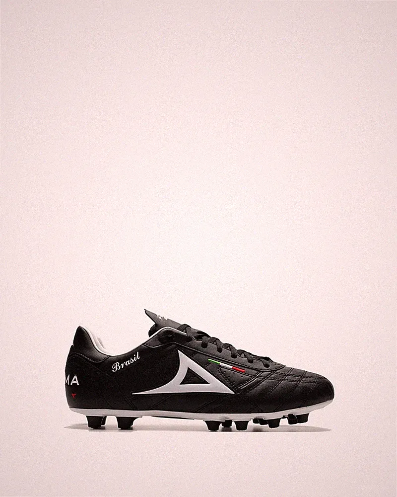 Pirma Soccer Cleats-Style 501-Black-White-Brasil Classic