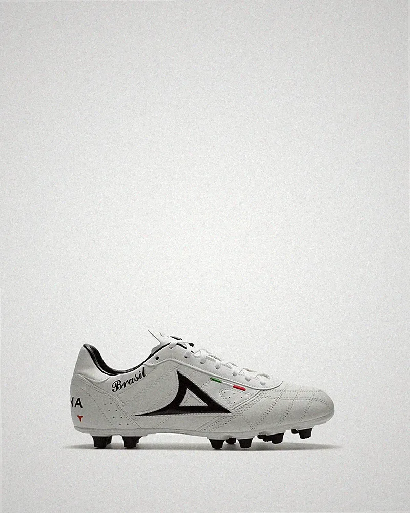 Pirma Soccer Cleats-Style 501-White-Brasil Classic