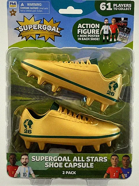 PMI Supergoal 2026 World Cup All Star Cleat Capsule Mystery Action Figure 2-Pack