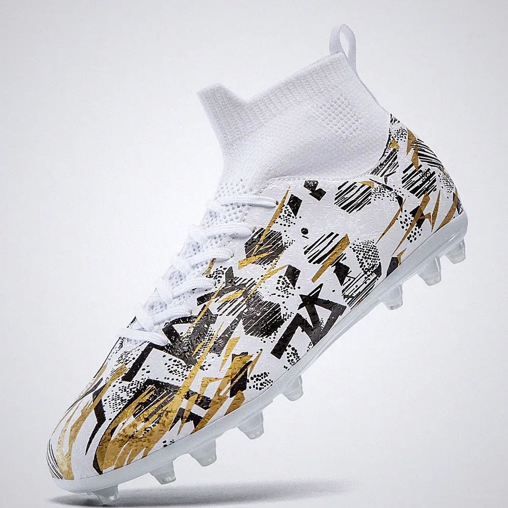 PMKZSES Unisex Adult Soccer Cleats High-Top Soccer Shoes for Outdoor Training