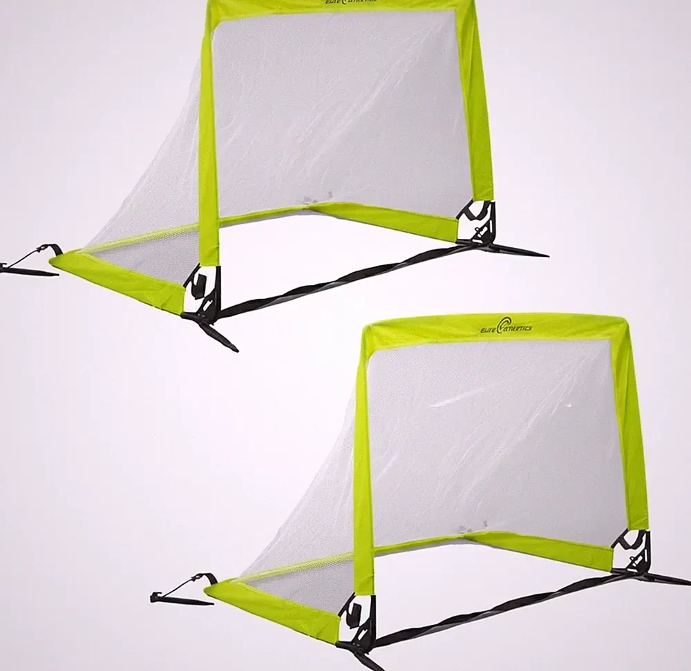 Pop-Up 3' x 2' Soccer Goal 2-Pack – Portable & Collapsible Training Nets for Kid