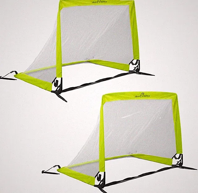Pop-Up 3' x 2' Soccer Goal 2-Pack – Portable & Collapsible Training Nets for Kid