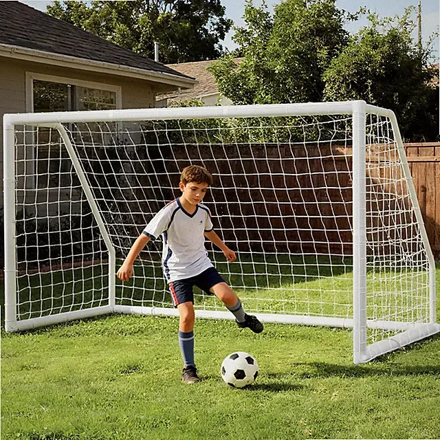 Portable 12x6 FT Soccer Net - PVC Frame, Kids Backyard Goal