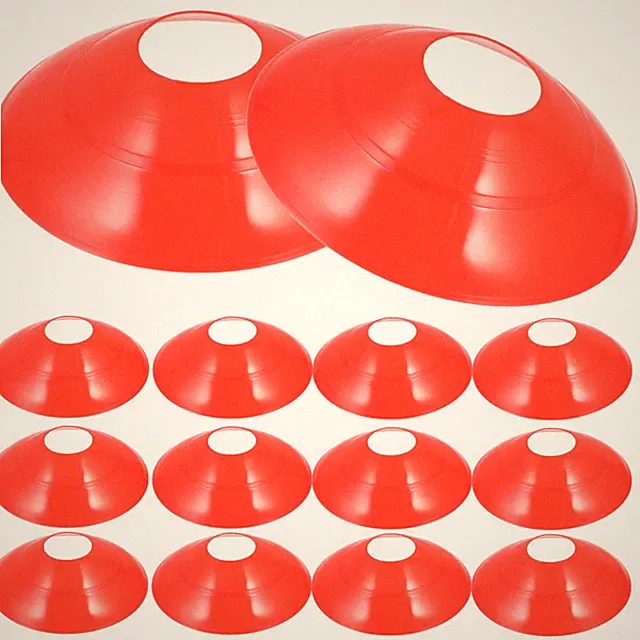 Portable Football Training Disc Cones Bright Red Durable Sports Markers