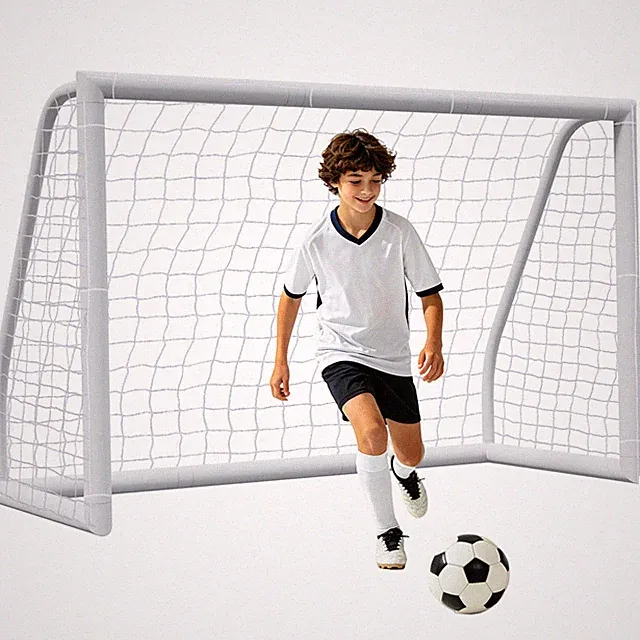 Portable Soccer Goal 6' x 4' PVC Frame Soccer Net for Backyard Football Training